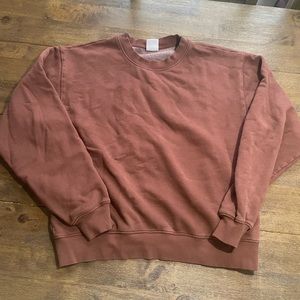 ARITZIA Tna Cozy Fleece Perfect Crew Sweatshirt Sz L